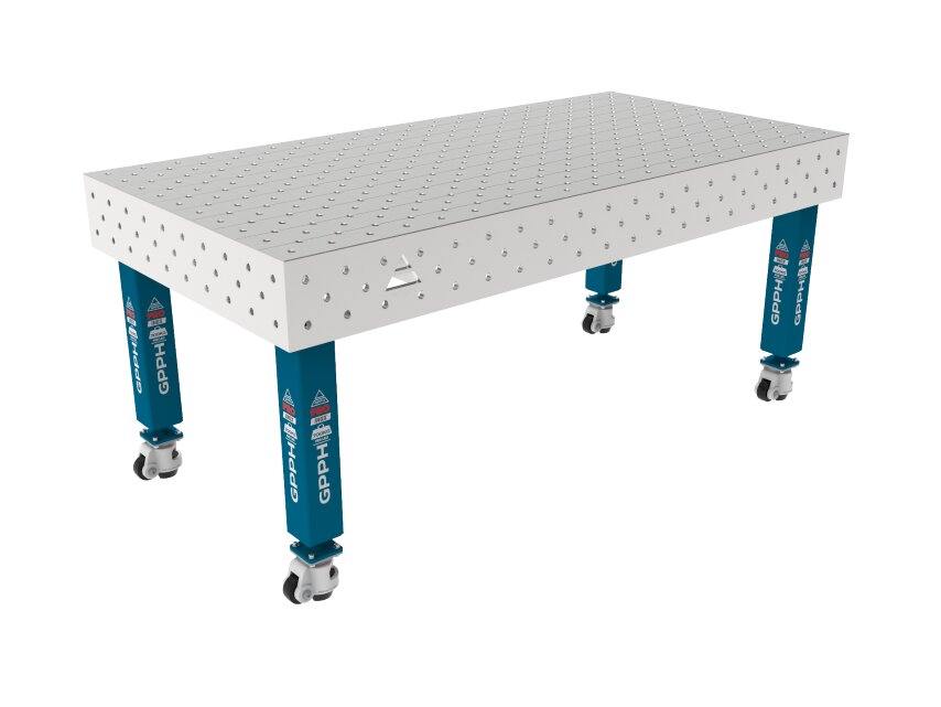 Зварювальний стіл PRO INOX на колесах 2000x1000 mm fi16 mm Сітка Діагональна