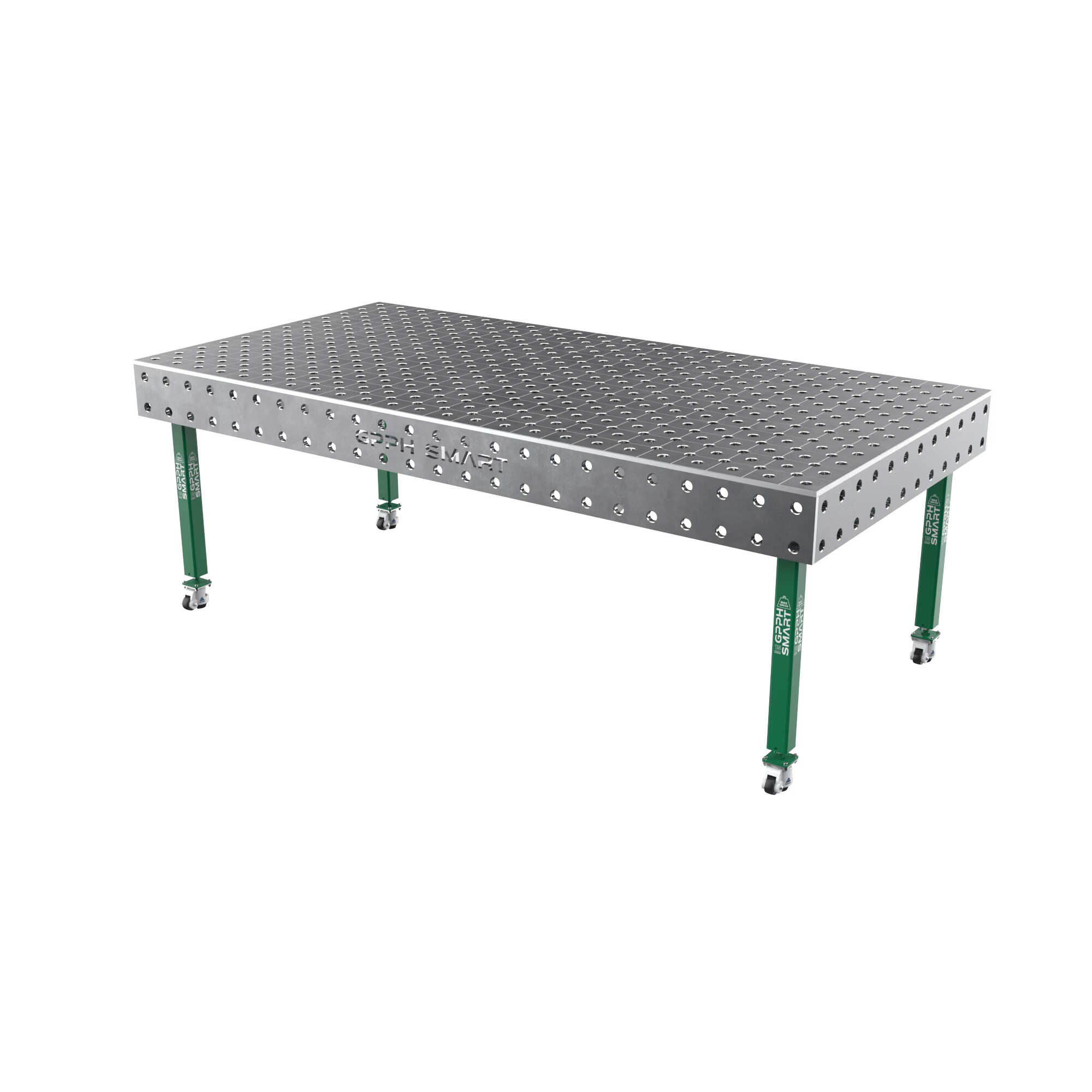 Зварювальний стіл GPPH SMART 15 mm на колесах 2400x1200 mm fi28 mm Сітка Діагональна