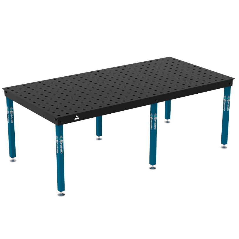 Зварювальний стіл BASIC на опорах 2400x1200 mm fi28 mm Сітка 100x100 mm