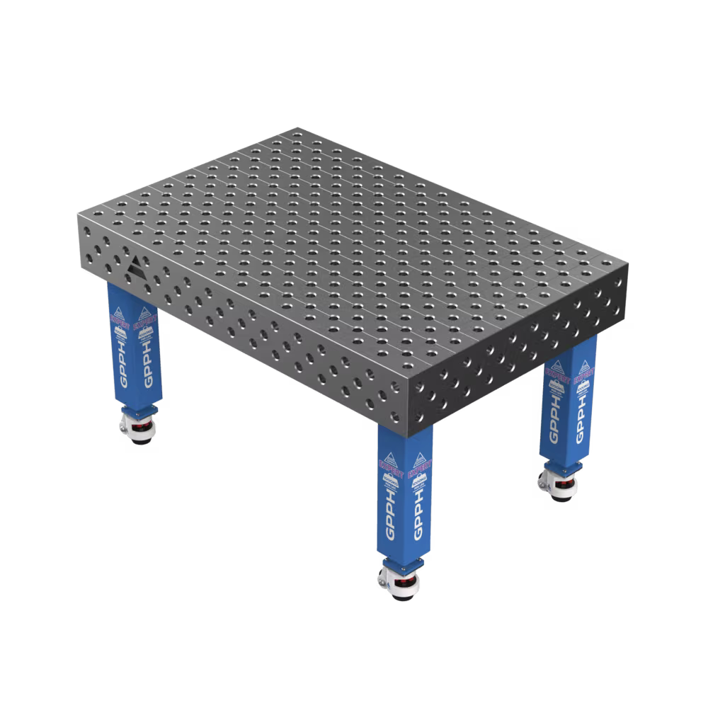 Зварювальний стіл EXPERT на колесах 1500x1000 mm fi28 mm Сітка Діагональна