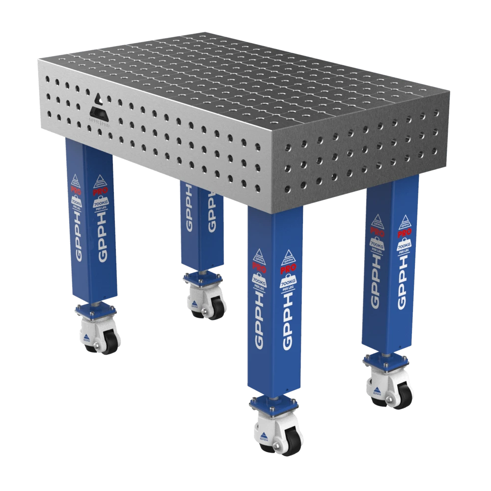 Зварювальний стіл PRO на колесах 1000x600 mm fi16 mm Сітка 50x50 mm