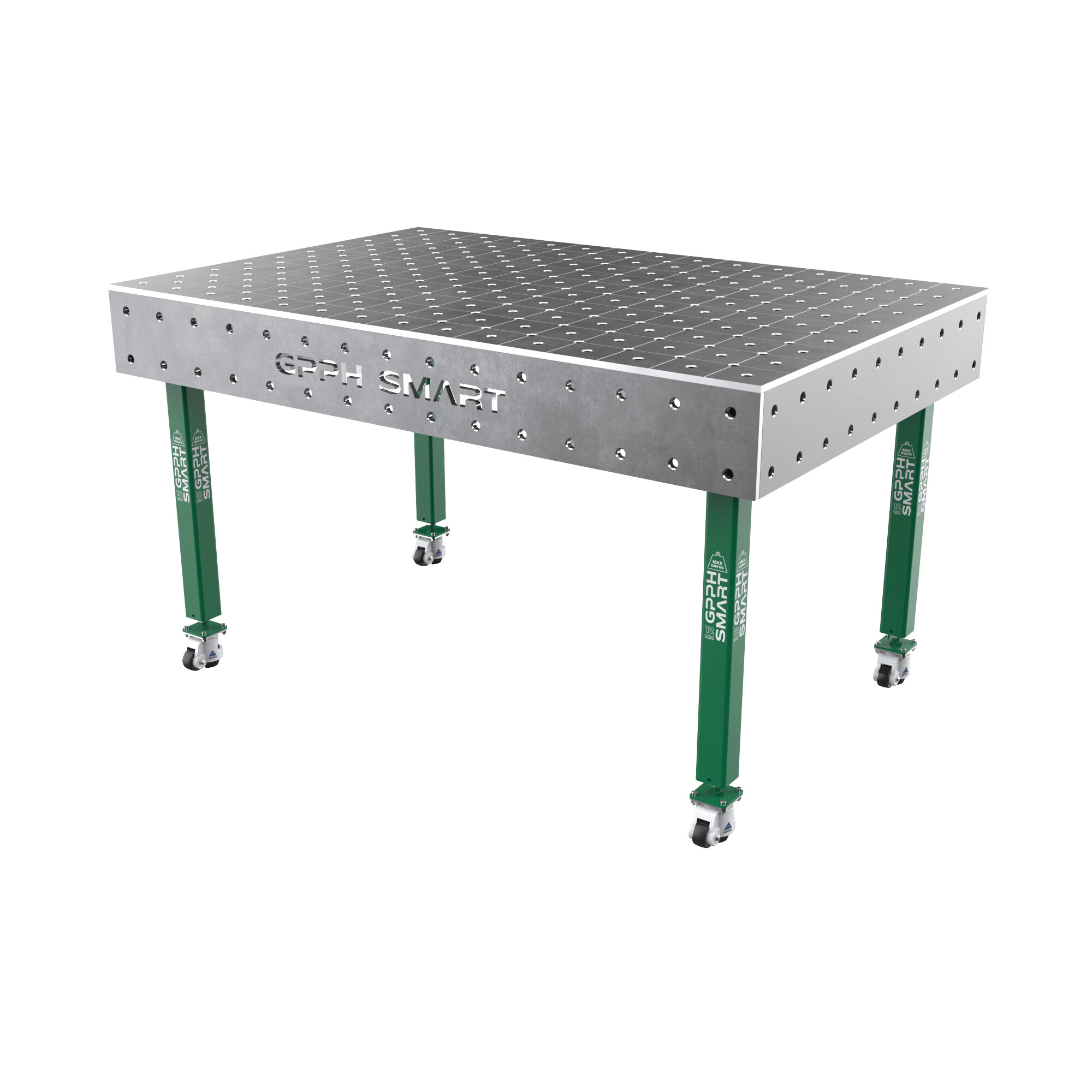 Зварювальний стіл GPPH SMART 12 mm на колесах 1500x1000 mm fi16 mm Сітка Діагональна