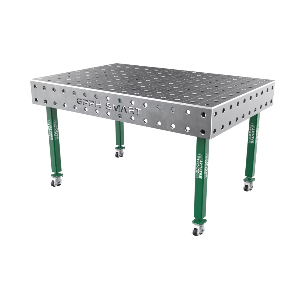 Зварювальний стіл GPPH SMART 12 mm на колесах 1500x1000 mm fi28 mm Сітка 100x100 mm