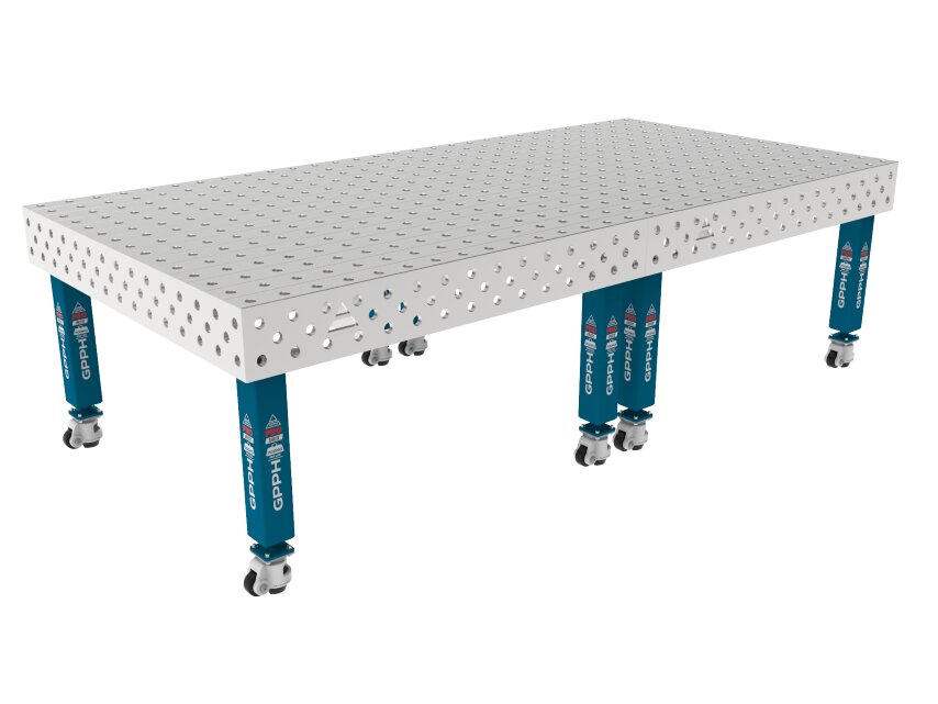 Зварювальний стіл PRO INOX на колесах 3000x1480 mm fi28 mm Сітка 100x100 mm