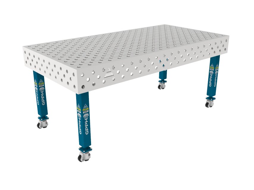 Зварювальний стіл PLUS INOX на колесах 2000x1000 mm fi28 mm Сітка Діагональна