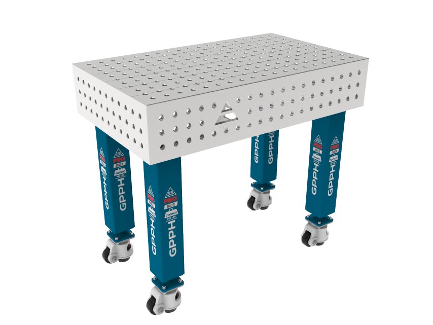 Зварювальний стіл PRO INOX на колесах 1000x600 mm fi16 mm Сітка 50x50 mm