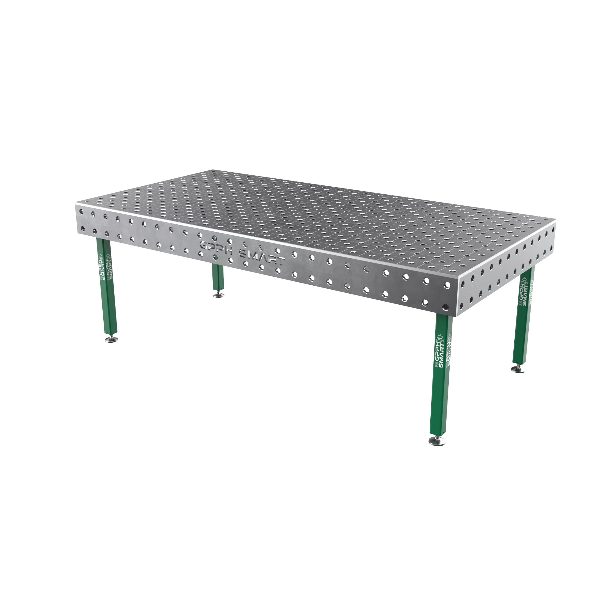 Зварювальний стіл GPPH SMART 15 mm на опорах 2400x1200 mm fi28 mm Сітка Діагональна