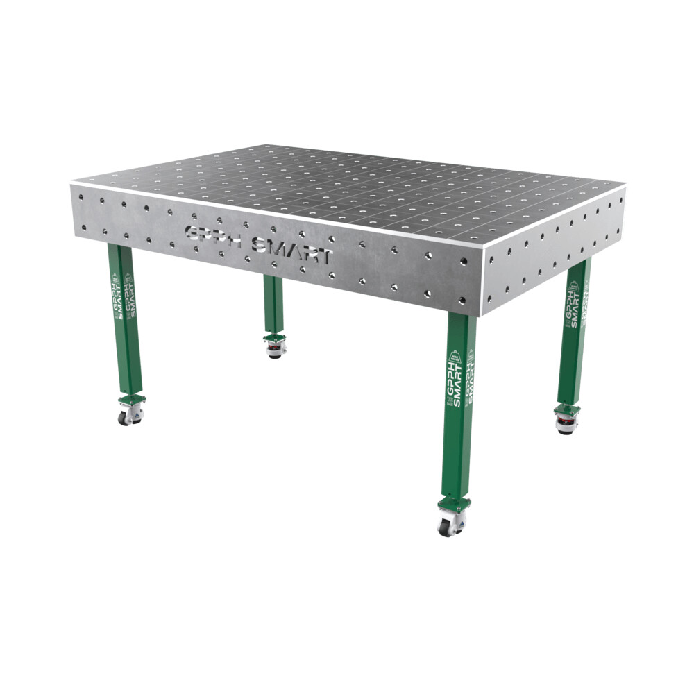 Зварювальний стіл GPPH SMART 15 mm на колесах 1500x1000 mm fi16 mm Сітка 100x100 mm