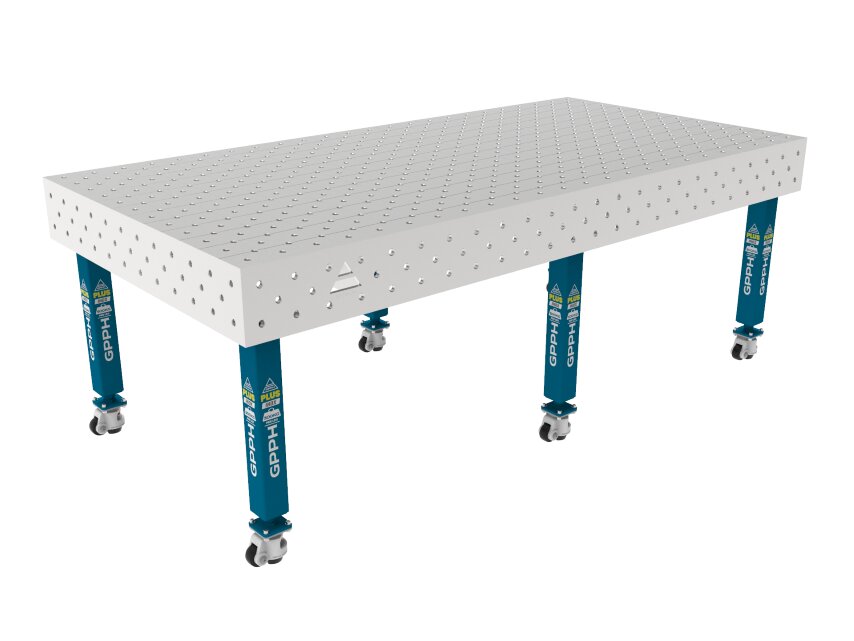 Зварювальний стіл PLUS INOX на колесах 2400x1200 mm fi16 mm Сітка Діагональна