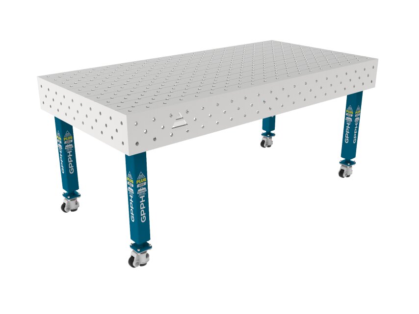 Зварювальний стіл PLUS INOX на колесах 2000x1000 mm fi16 mm Сітка Діагональна