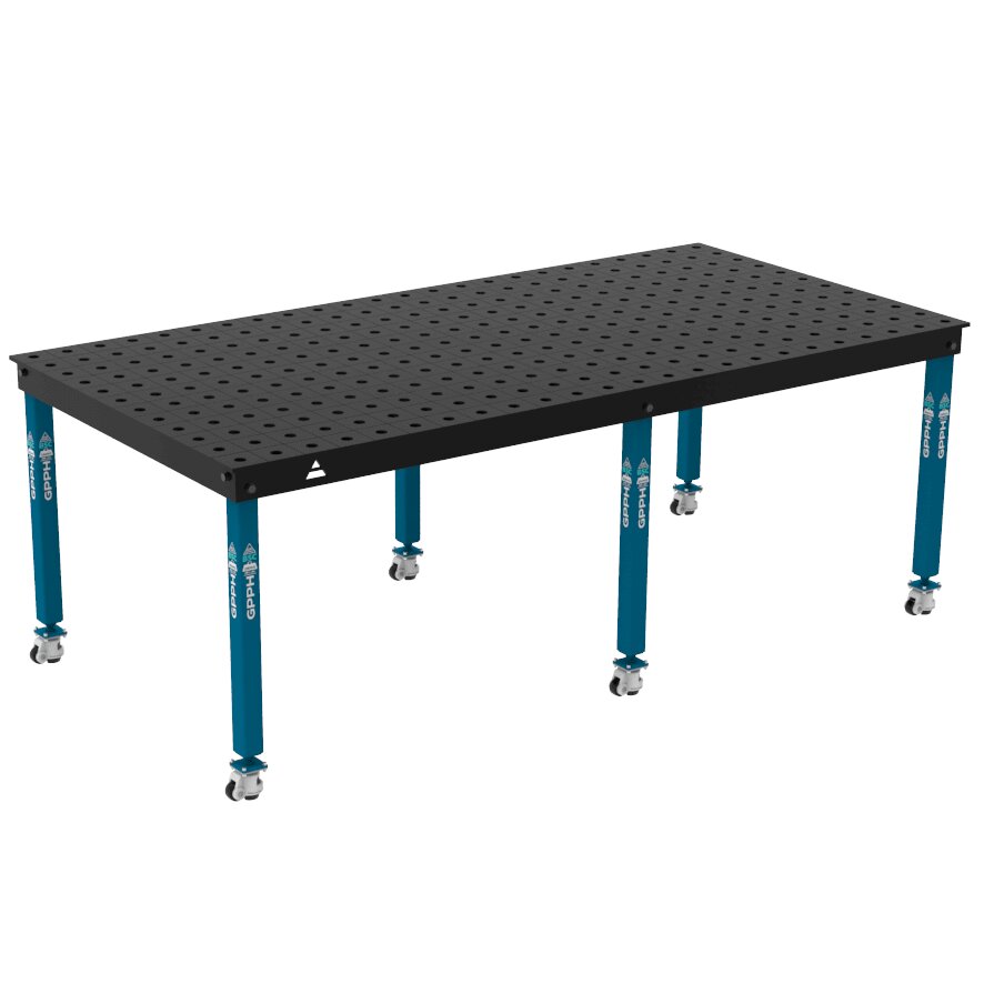 Зварювальний стіл BASIC на колесах 2400x1200 mm fi28 mm Сітка 100x100 mm