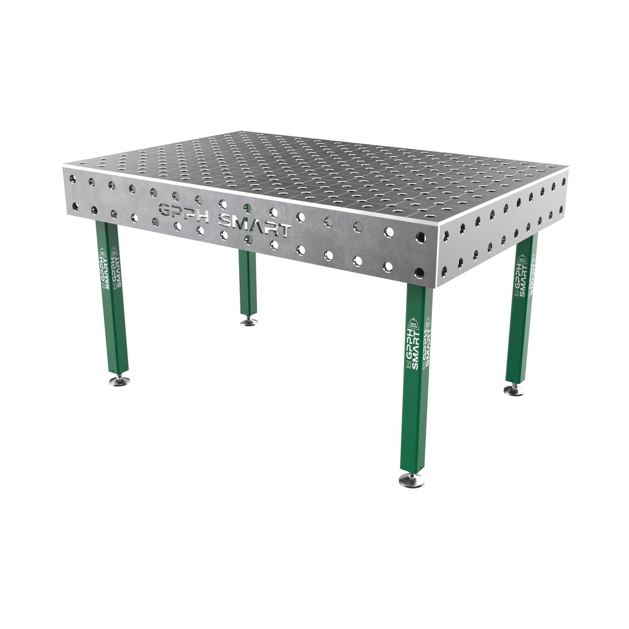 Зварювальний стіл GPPH SMART 12 mm на опорах 1500x1000 mm fi28 mm Сітка Діагональна
