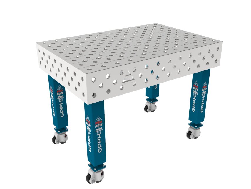 Зварювальний стіл PRO INOX на колесах 1200x800 mm fi28 mm Сітка Діагональна