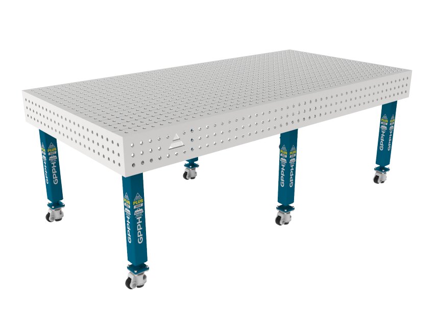 Зварювальний стіл PLUS INOX на колесах 2400x1200 mm fi16 mm Сітка 50x50 mm