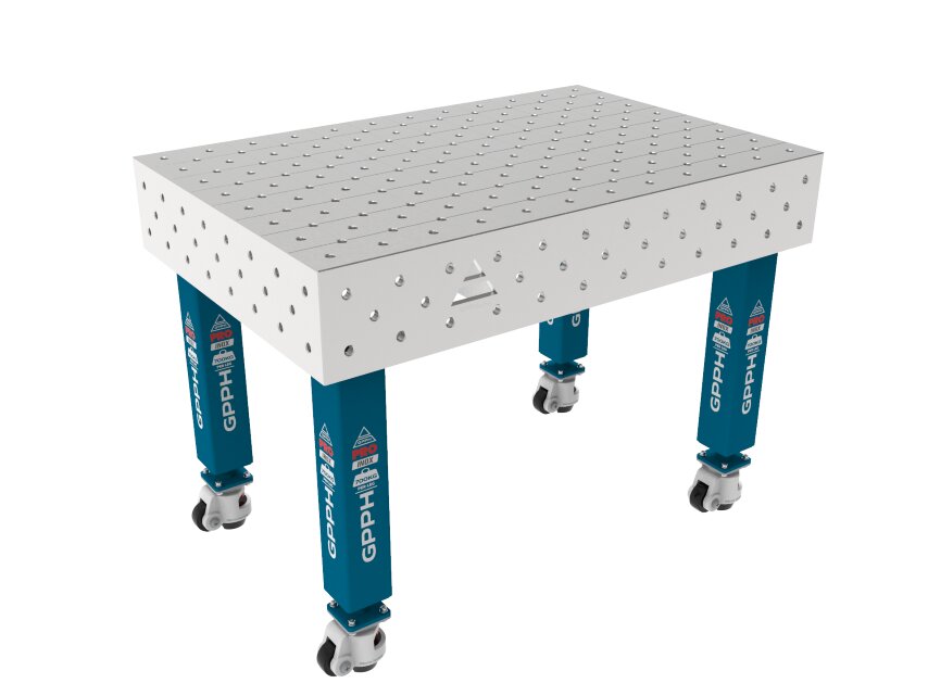 Зварювальний стіл PRO INOX на колесах 1200x800 mm fi16 mm Сітка Діагональна