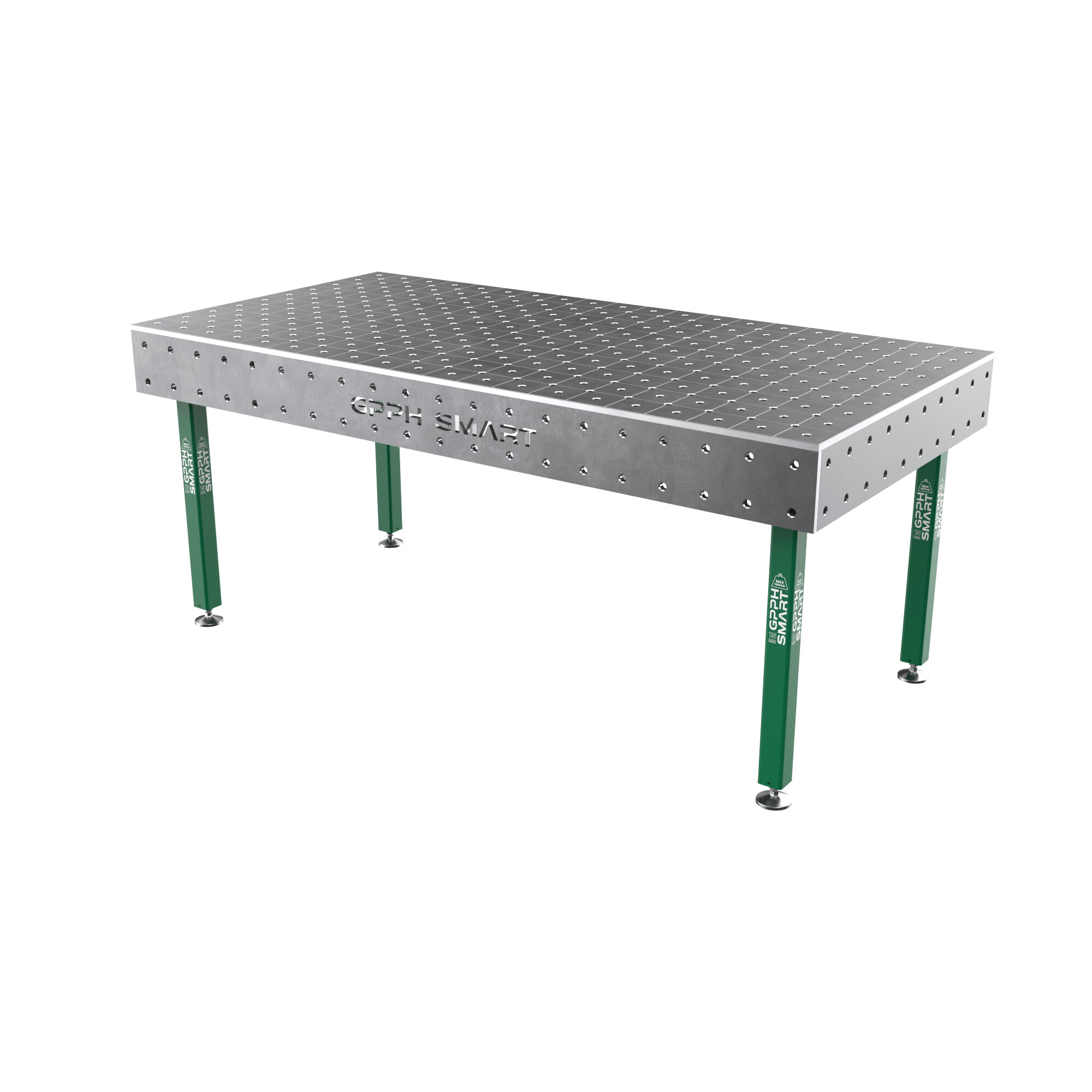 Зварювальний стіл GPPH SMART 15 mm на опорах 2000x1000 mm fi16 mm Сітка Діагональна
