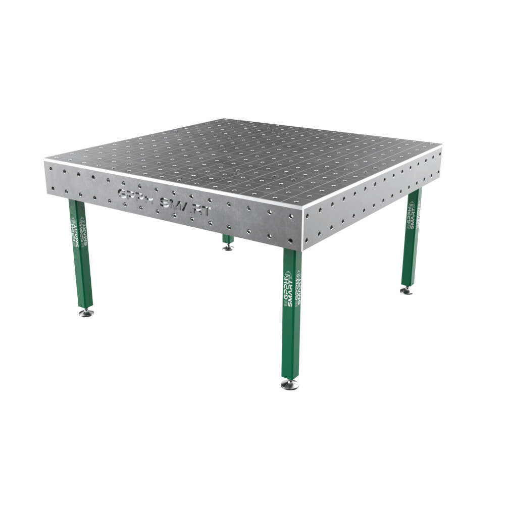 Зварювальний стіл GPPH SMART 15 mm на опорах 1500x1480 mm fi16 mm Сітка 100x100 mm
