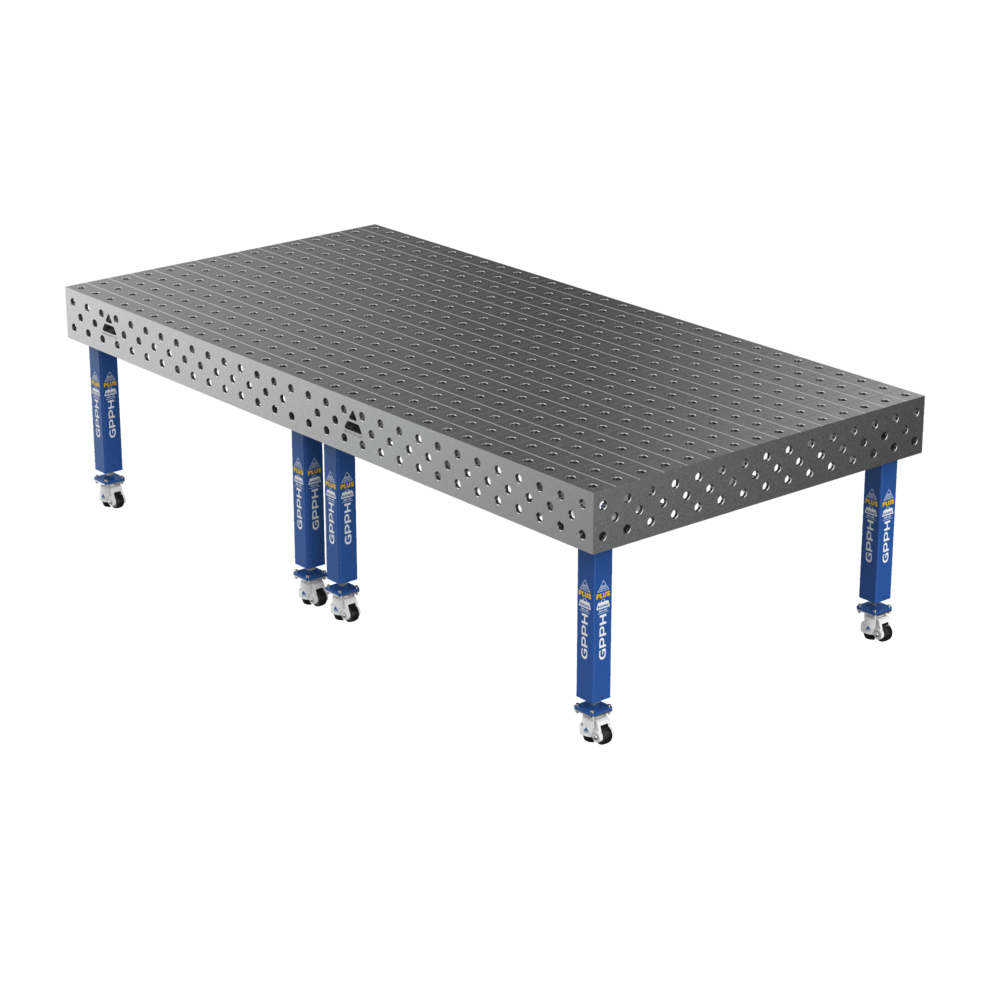 Зварювальний стіл PLUS на колесах 3000x1480 mm fi28 mm Сітка 100x100 mm