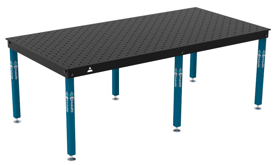 Зварювальний стіл BASIC на опорах 2400x1200 mm fi16 mm Сітка Діагональна
