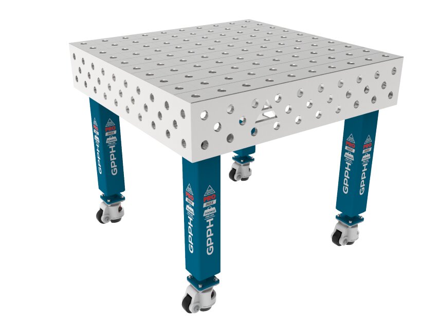 Зварювальний стіл PRO INOX на колесах 1000x1000 mm fi28 mm Сітка 100x100 mm