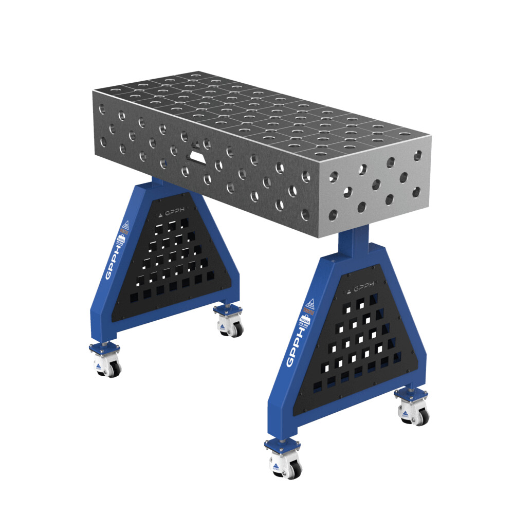 Зварювальна опора TRESTLE PLUS на колесах 1000x400x200 mm fi 28 mm Сітка Діагональна