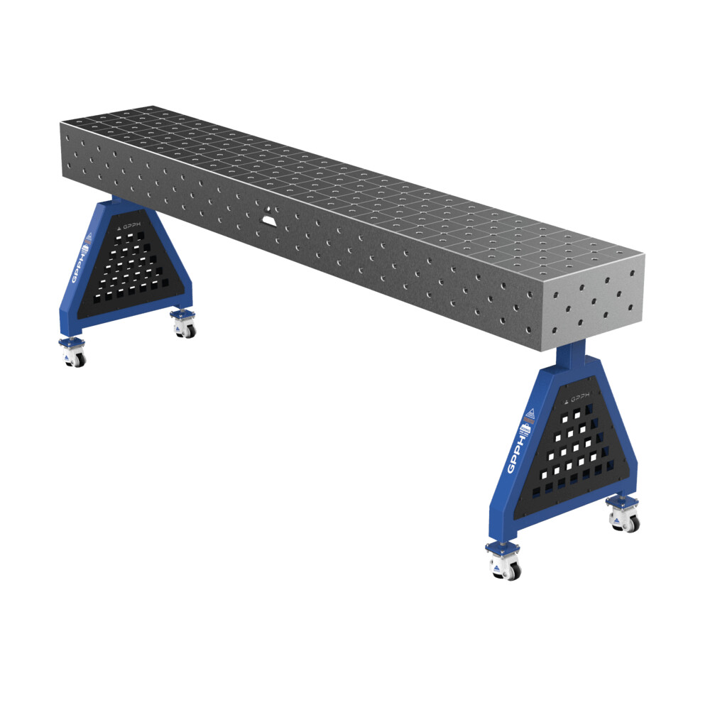 Зварювальна опора TRESTLE PRO на колесах 2400x400x200 mm fi 16 mm Сітка Діагональна