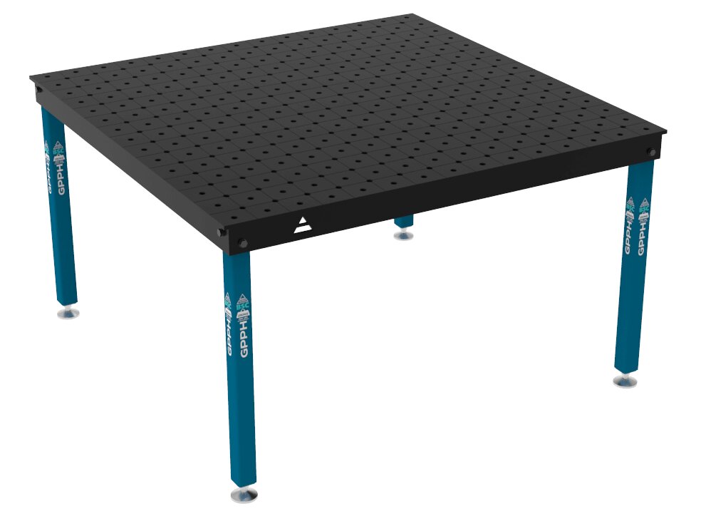 Зварювальний стіл BASIC на опорах 1500x1480 mm fi16 mm Сітка Діагональна