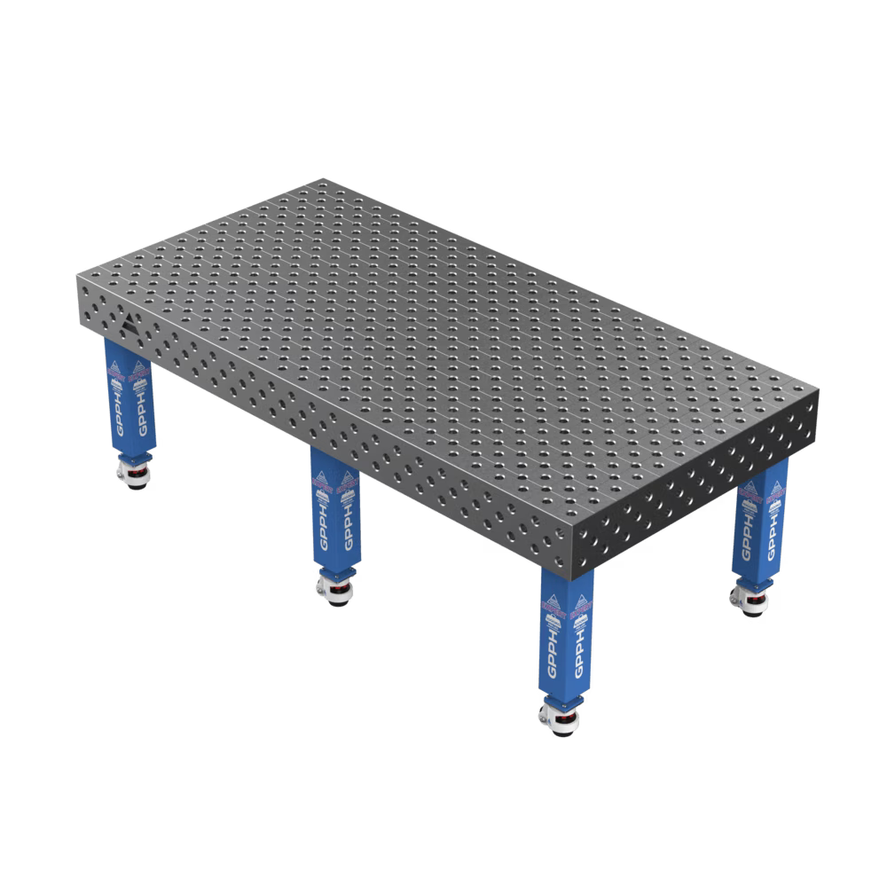 Зварювальний стіл EXPERT на колесах 2400x1200 mm fi28 mm Сітка Діагональна
