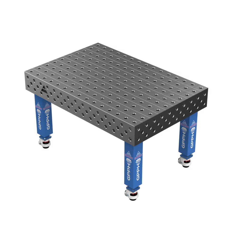 Зварювальний стіл EXPERT на колесах 1500x1000 mm fi28 mm Сітка 100x100 mm