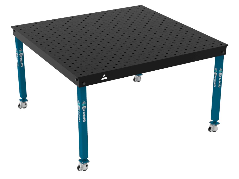 Зварювальний стіл BASIC на колесах 1500x1480 mm fi16 mm Сітка Діагональна