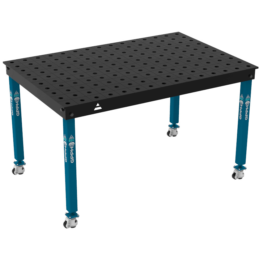 Зварювальний стіл BASIC на колесах 1500x1000 mm fi28 mm Сітка 100x100 mm