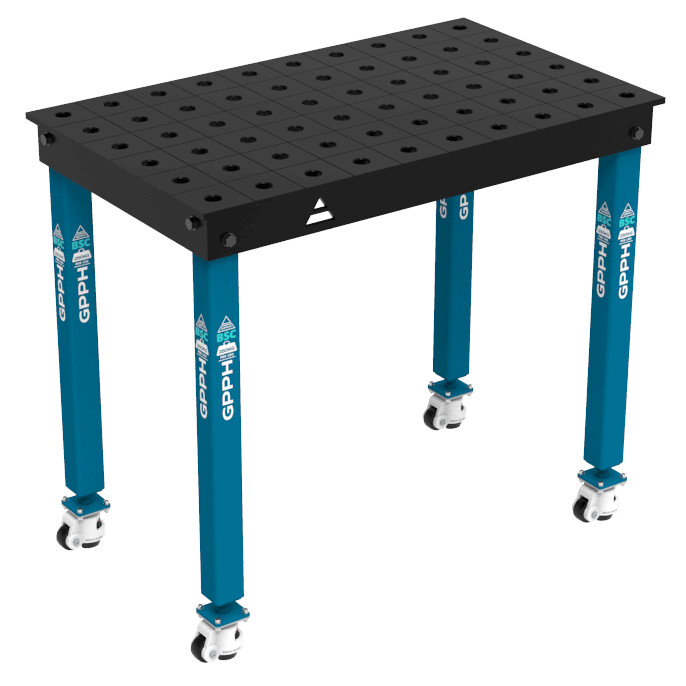 Зварювальний стіл BASIC на колесах 1000x600 mm fi28 mm Сітка 100x100 mm