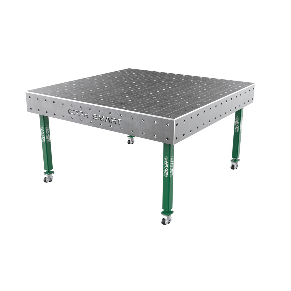 Зварювальний стіл GPPH SMART 12 mm на колесах 1500x1480 mm fi16 mm Сітка 100x100 mm