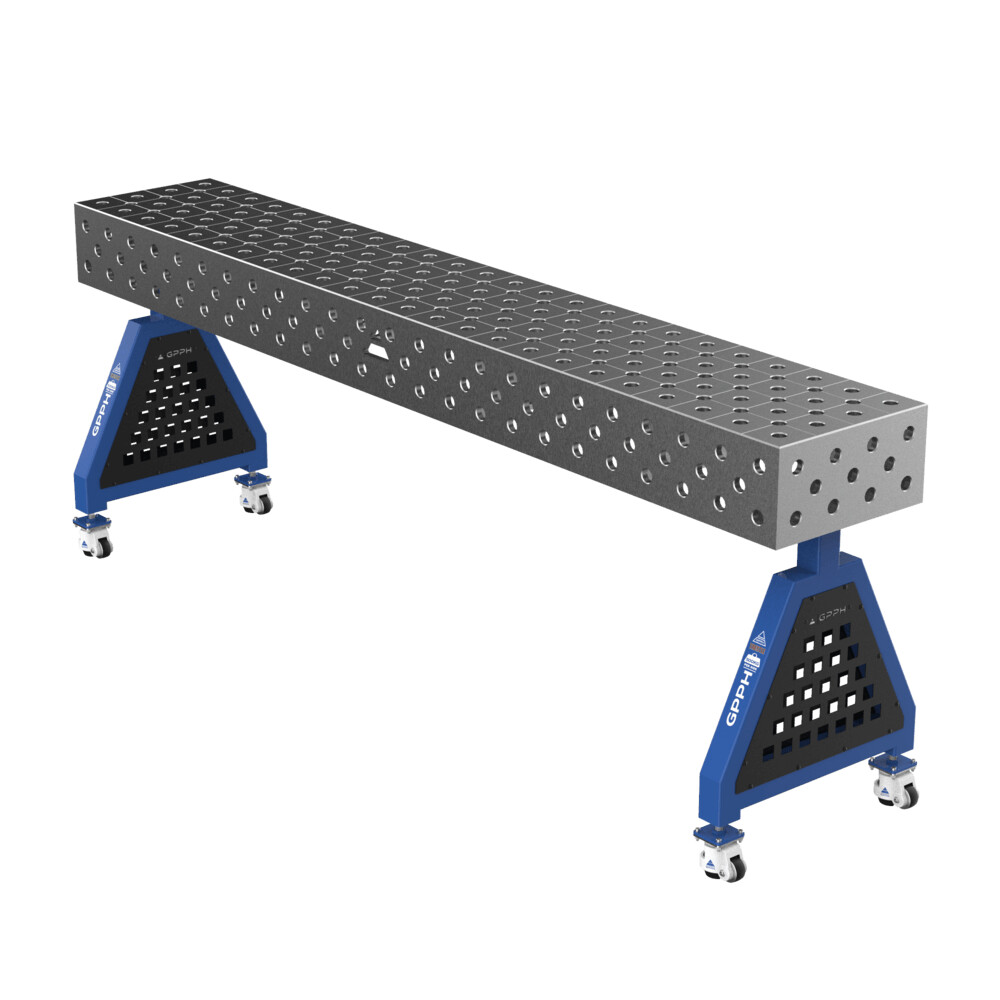 Зварювальна опора TRESTLE EXPERT на колесах 2400x400x200 mm fi 28 mm Сітка Діагональна